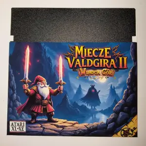 Vintage floppy disk envelope for Miecze Valdgira II Atari game