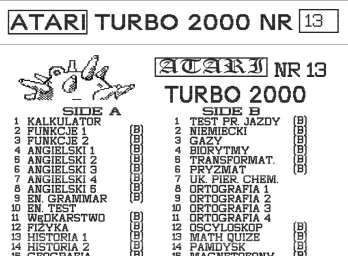 Turbo 2000 Mina zestaw 13