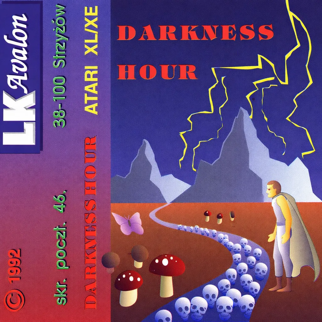 Oryginalna okładka Darkness Hour - Atari XL/XE