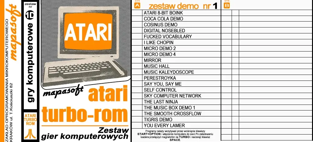 Okładka kasety - MapaSoft Turbo ROM zestaw 31