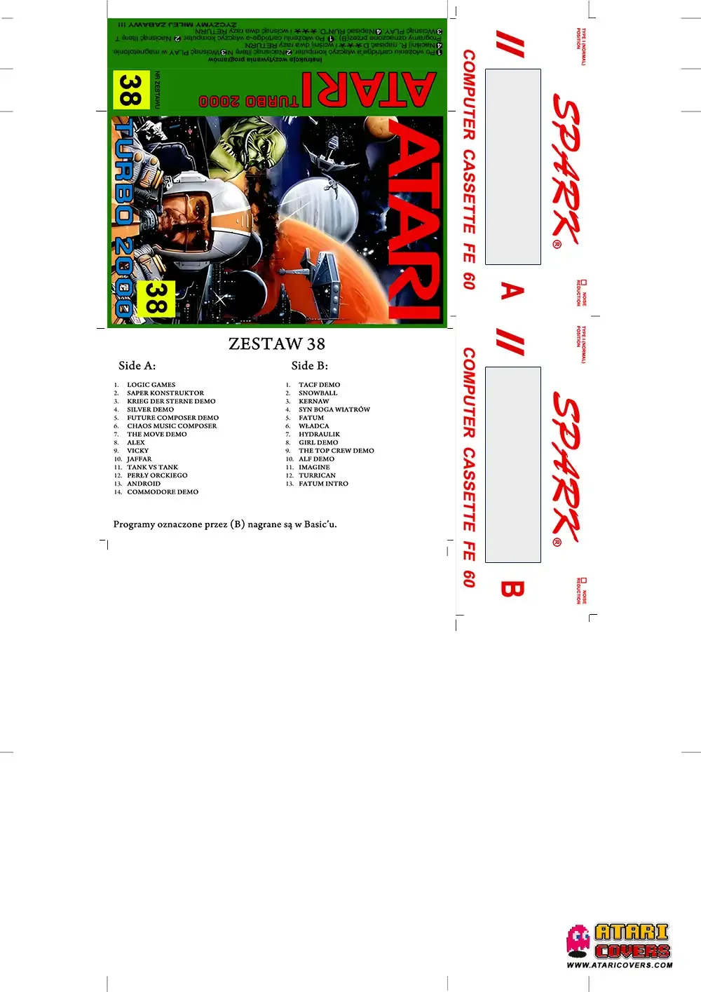 Okładka kasety - Spark zestaw 38