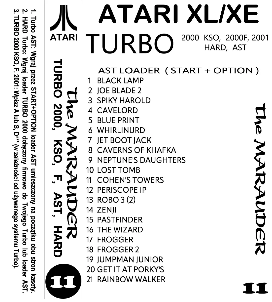 Okładka kasety - The Marauder zestaw 11