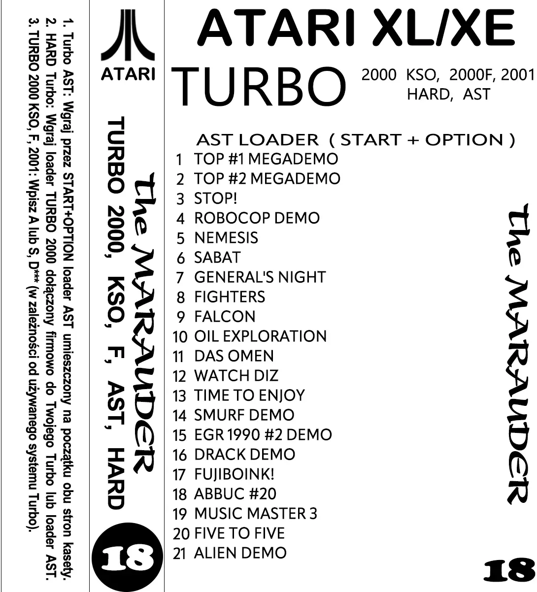 Okładka kasety - The Marauder zestaw 18