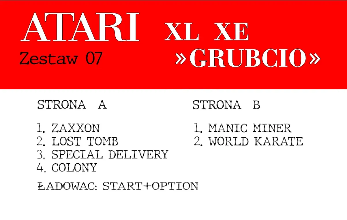 Okładka kasety - Grubcio zestaw 7