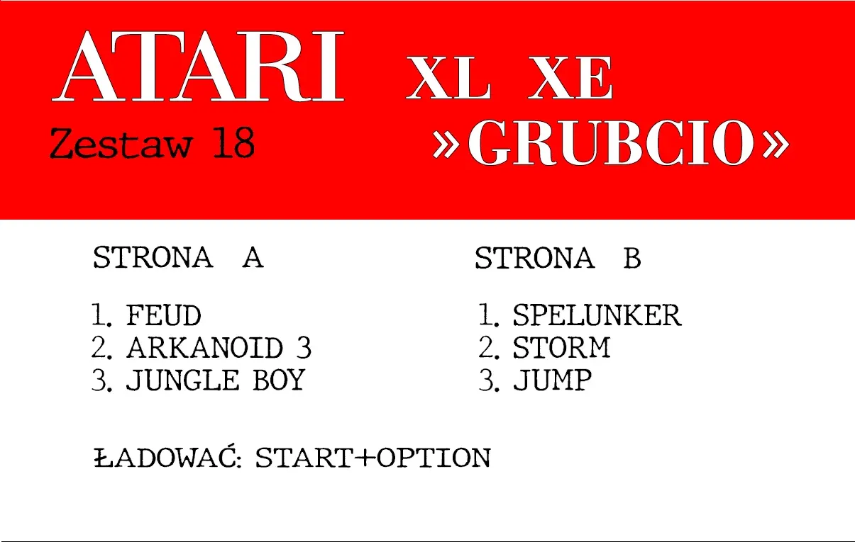 Okładka kasety - Grubcio zestaw 18