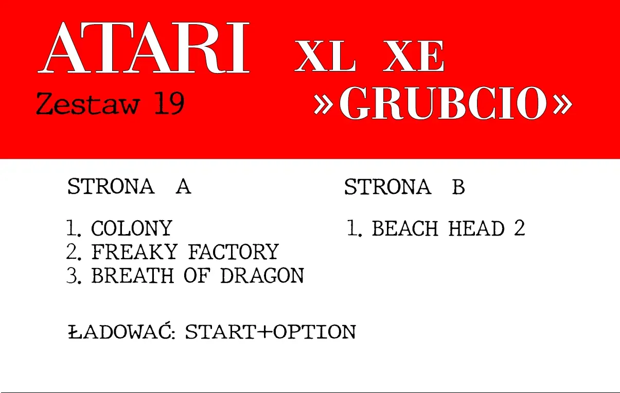Okładka kasety - Grubcio zestaw 19