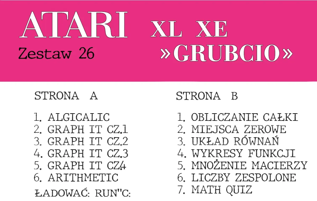 Okładka kasety - Grubcio zestaw 26