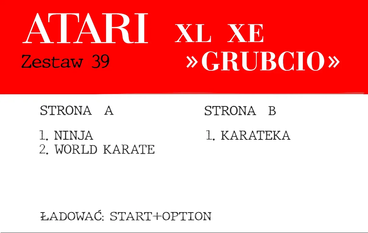 Okładka kasety - Grubcio zestaw 39