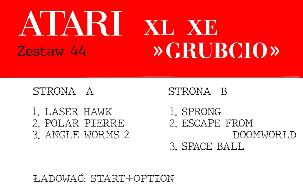 Okładka kasety - Grubcio zestaw 44