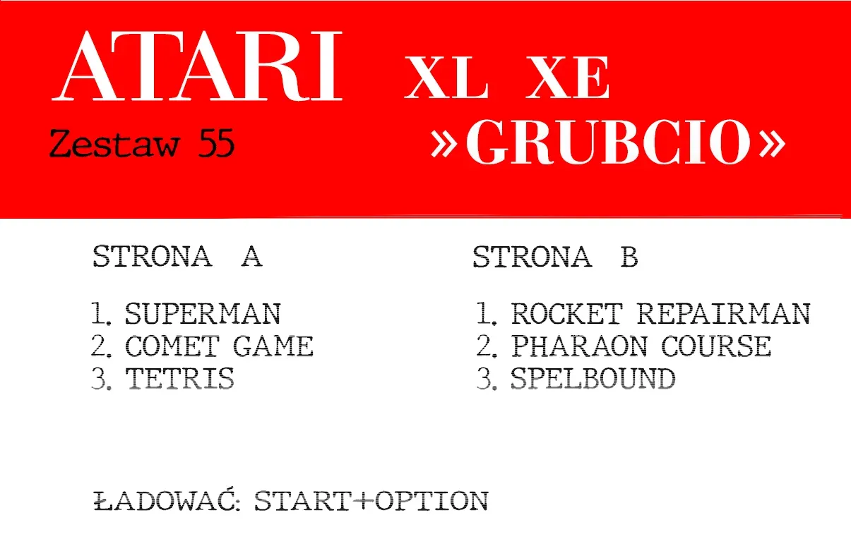 Okładka kasety - Grubcio zestaw 55