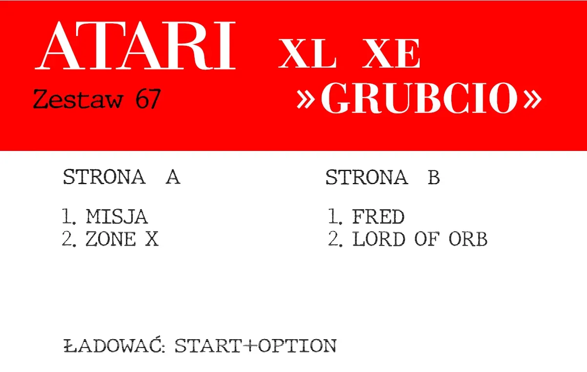 Okładka kasety - Grubcio zestaw 67