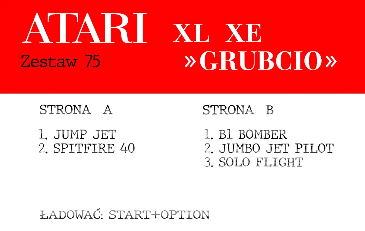 Okładka kasety - Grubcio zestaw 75