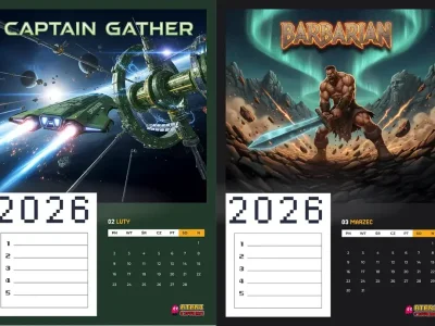 Darmowy kalendarz ścienny na rok 2026 dla wszystkich fanów 8-bitowego Atari!